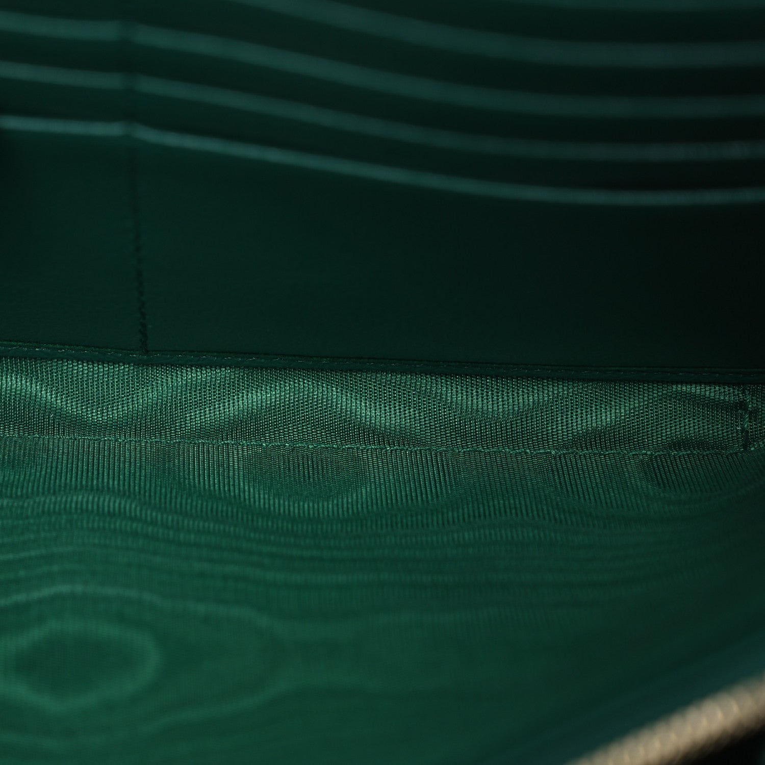 Gucci Azalea Calfskin Enamel Matelasse Diagonal Torchon GG Marmont Chain Wallet New Shamrock Emerald 8 of 13