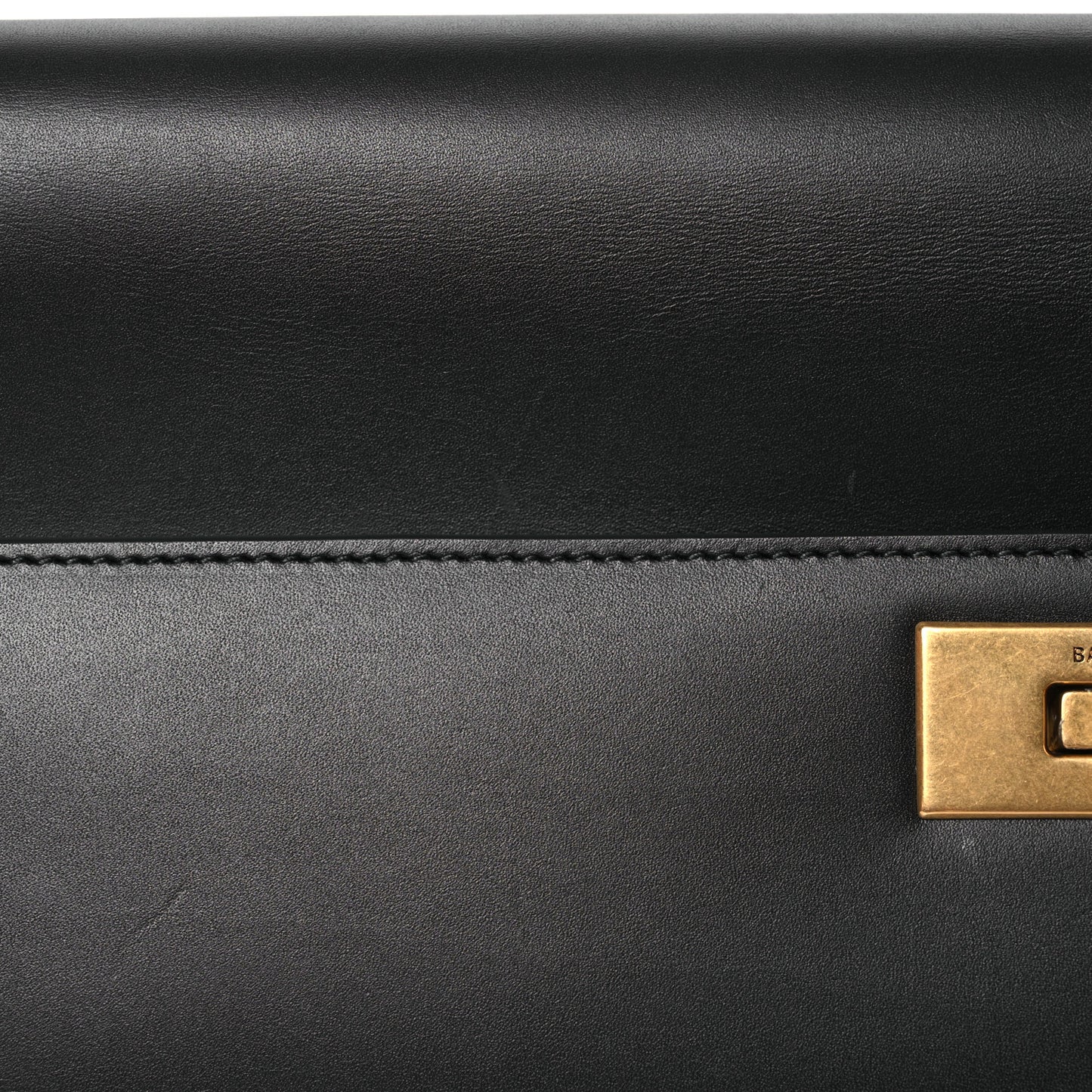 Smooth Calfskin Money Elongate Clutch Black