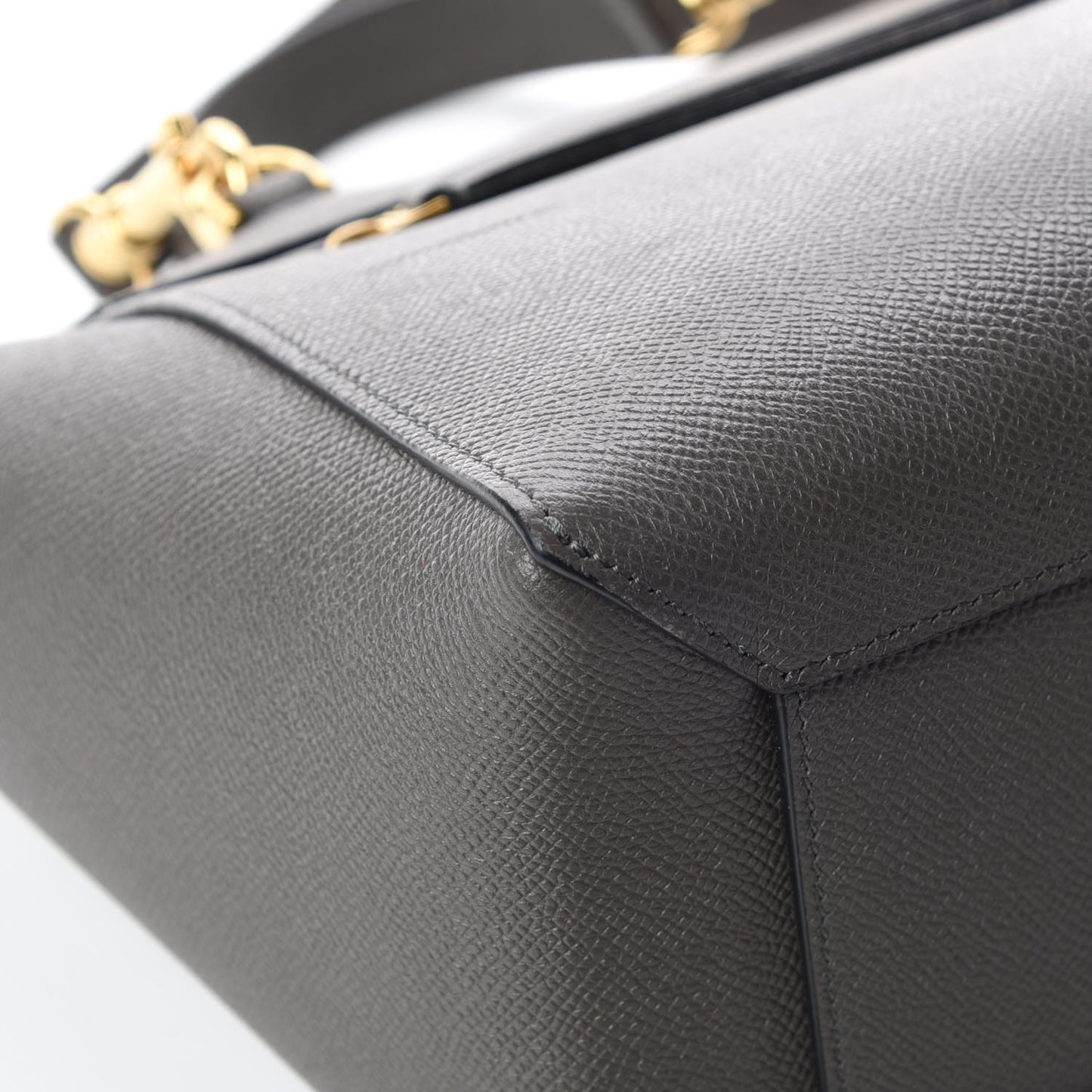 Baby Grained Calfskin Micro Belt Bag Grey