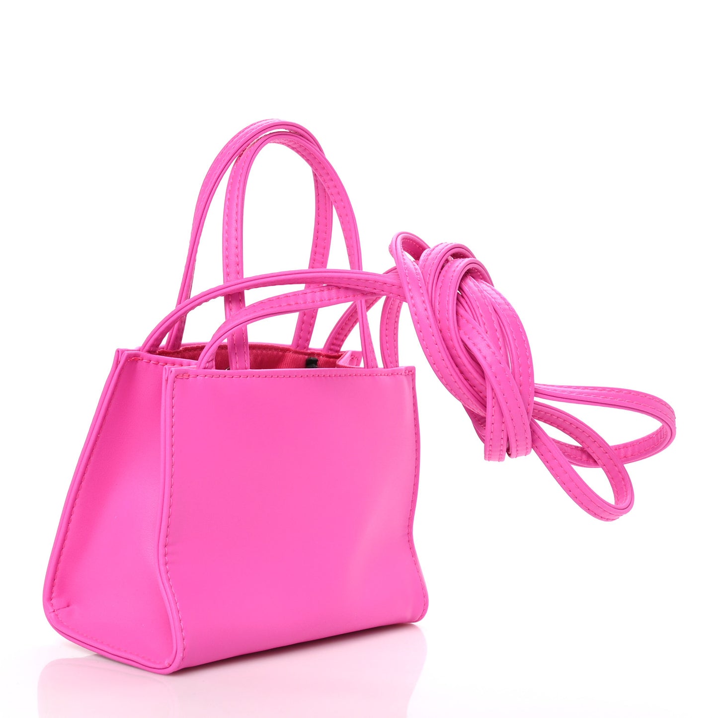 Vegan Leather Small Shopping Bag Azalea