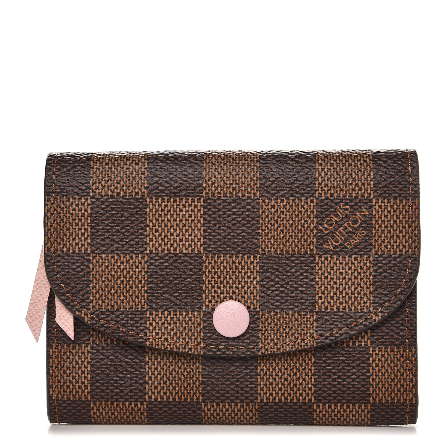 Louis Vuitton Damier Ebene Rosalie Coin Purse Rose Ballerine 1 of 6