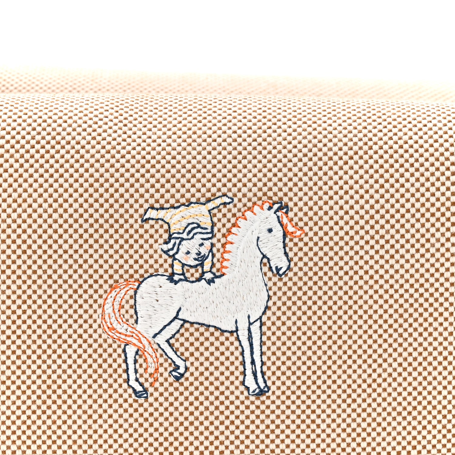 Hermes Canvas Large Bride-A-Brac Cabriole Case Biscuit 8 of 11