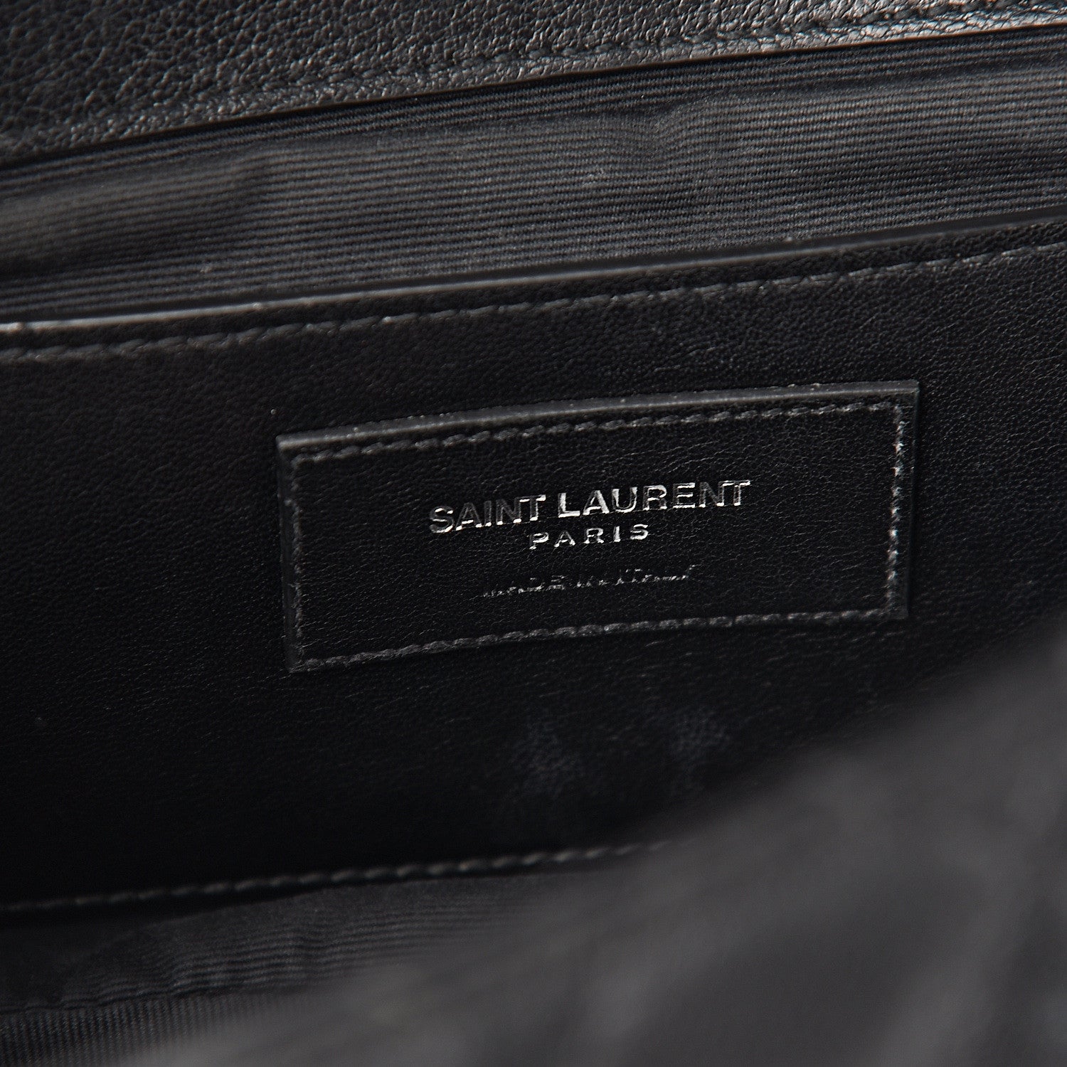 Saint Laurent Sheepskin Tri-Quilt Monogram Medium College Bag Black 5 of 10