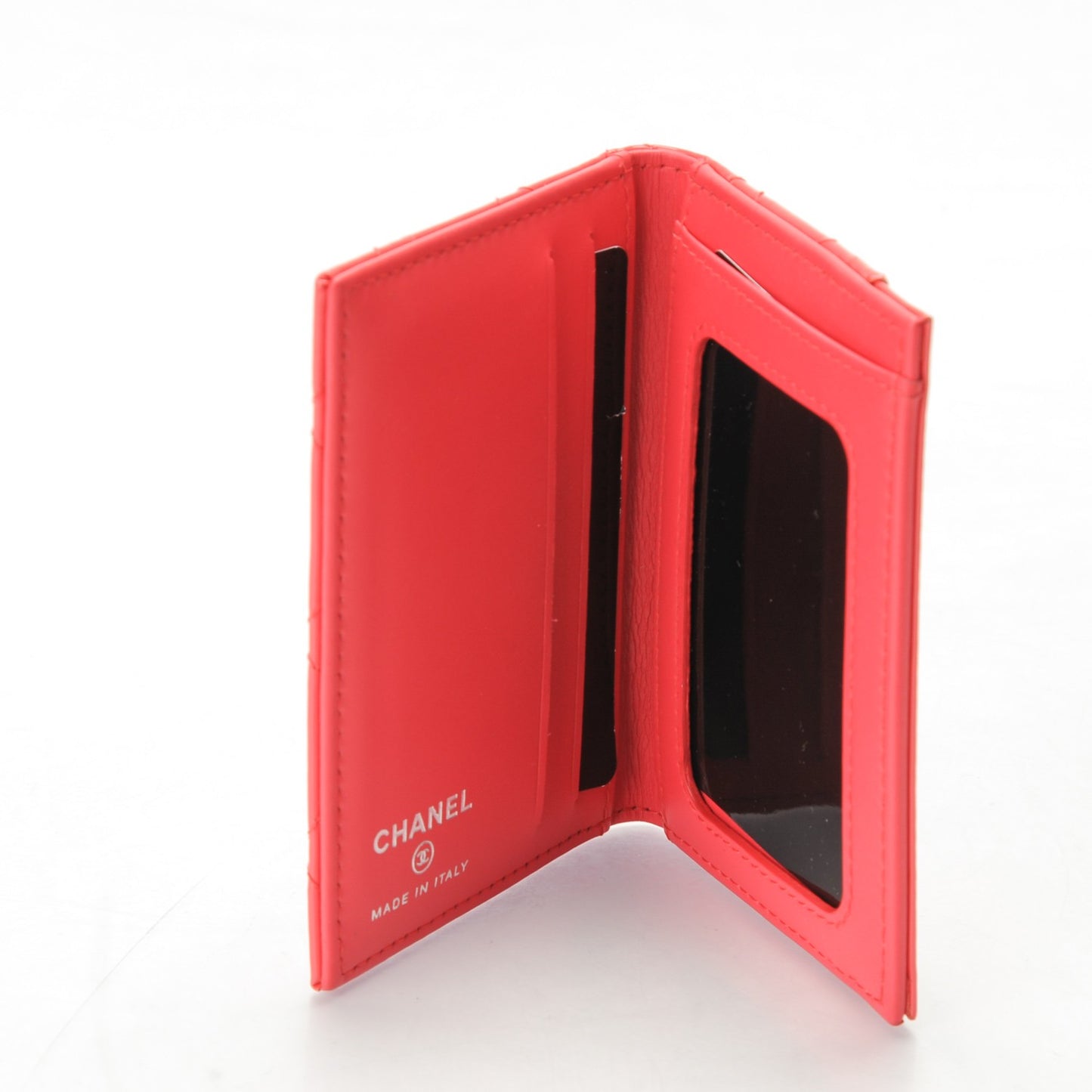 Patent Quilted Card Holder Wallet Pink