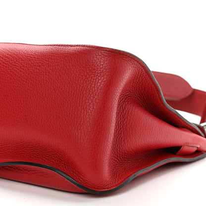 Hermes Taurillon Clemence Bi-Color Jypsiere 31 Rouge Casaque Rouge H 10 of 14
