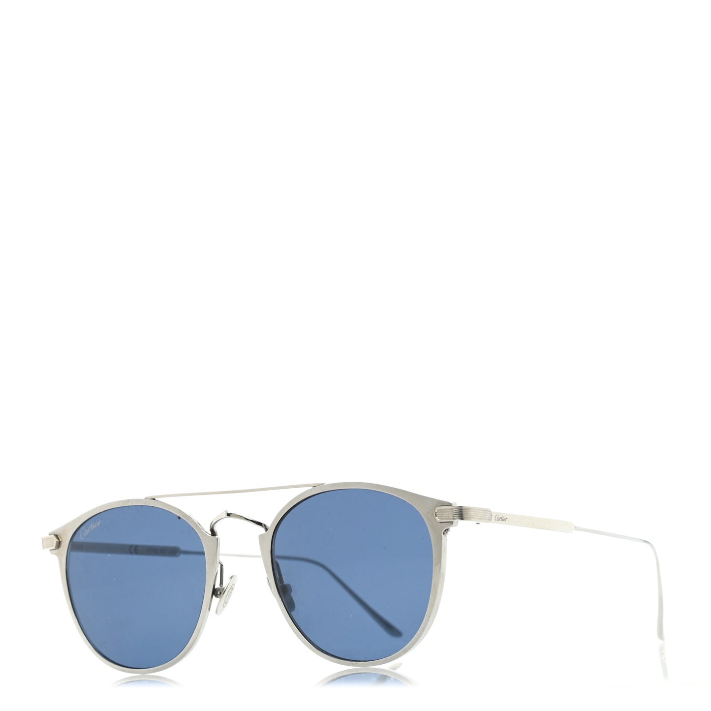 C De Cartier Sunglasses Silver Black