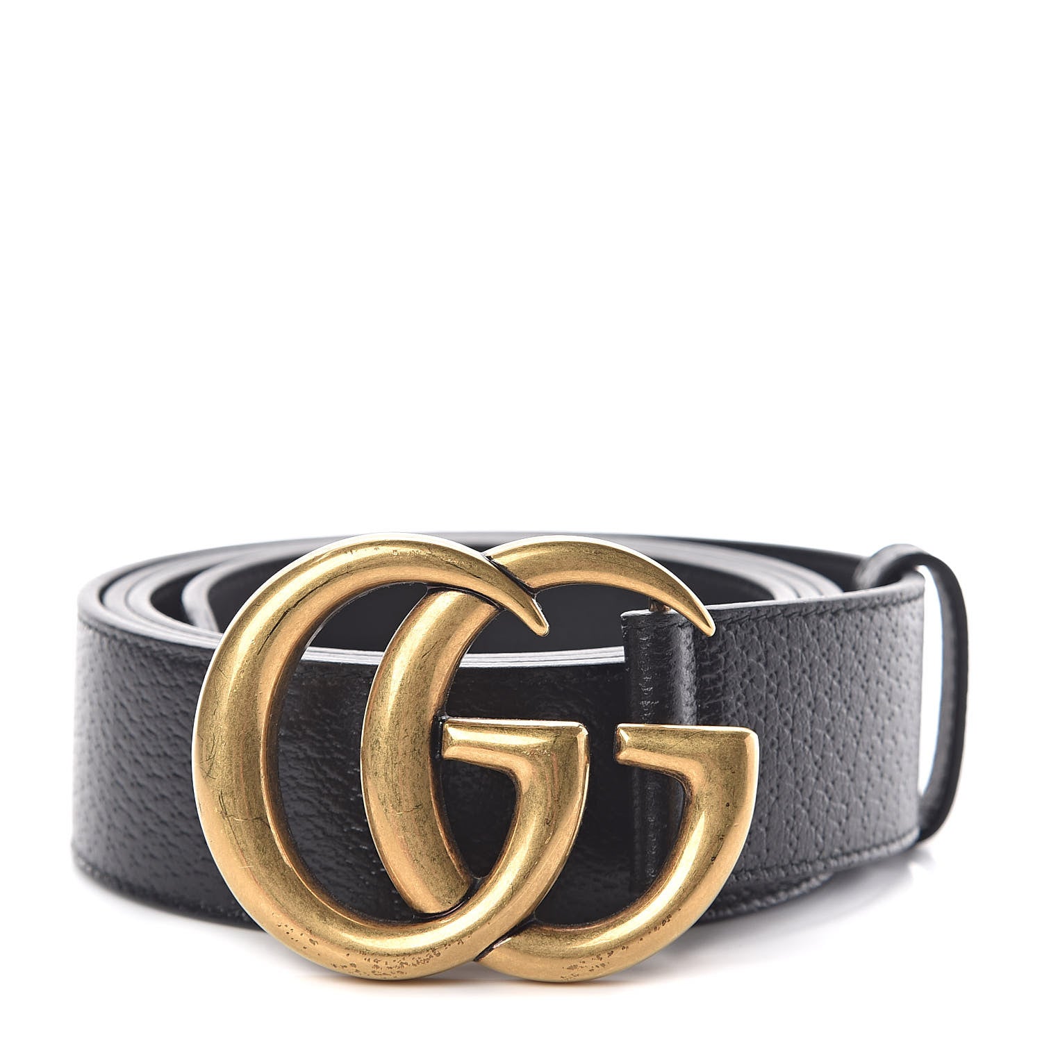Gucci Textured Calfskin Double G 40mm Belt 115 46 Black 1 of 7