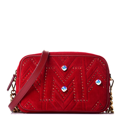 MCM Velvet Swarovski Crystal Belt Bag Viva Red 1 of 8
