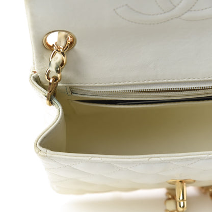 Chanel Lambskin Quilted Mini Square Flap White 24 of 31