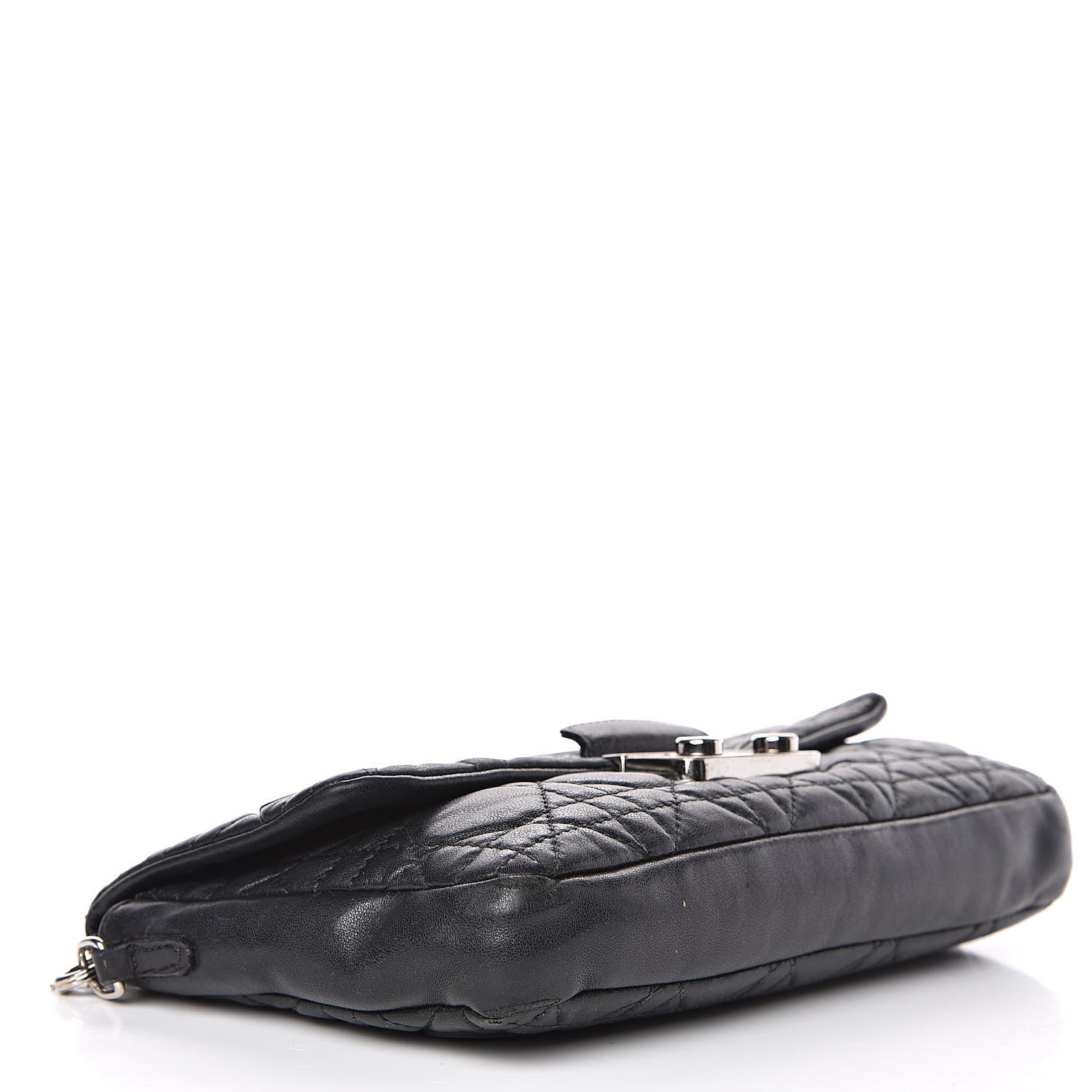 Christian Dior Lambskin Cannage New Lock Pouch Black 4 of 17