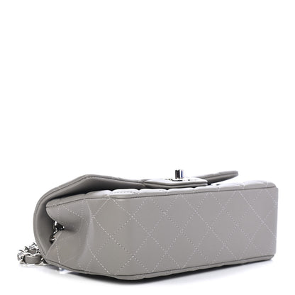 Chanel Lambskin Quilted Mini Rectangular Flap Grey 4 of 9