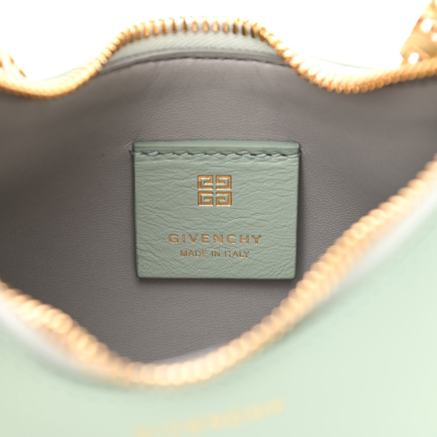 Smooth Calfskin Mini Moon Cut Out Shoulder Bag Celadon