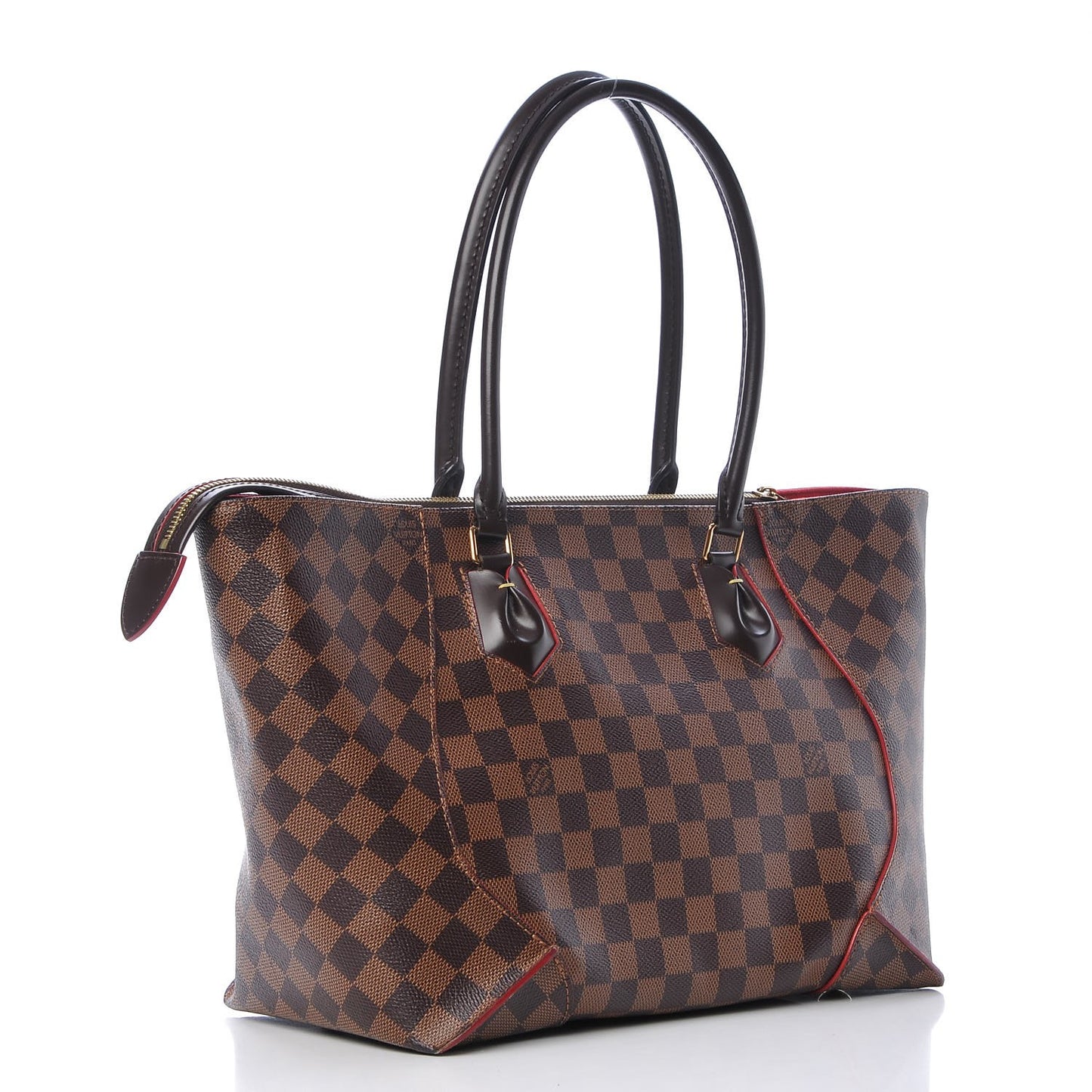 Damier Ebene Caissa Tote MM Cherry