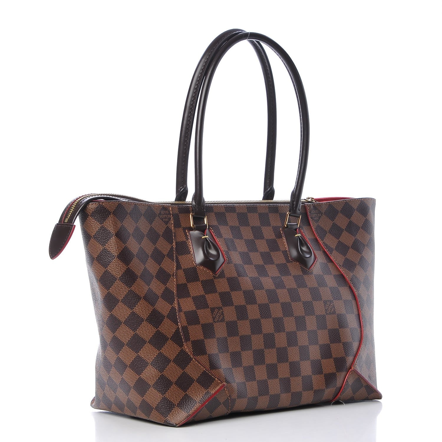 Louis Vuitton Damier Ebene Caissa Tote MM Cherry 3 of 9
