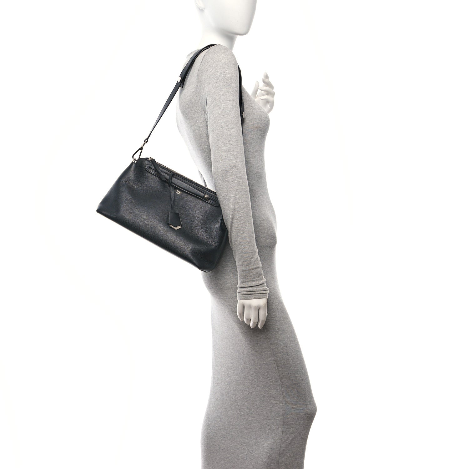 Fendi Vitello Dolce Large By The Way Boston Bag Black 2 of 10