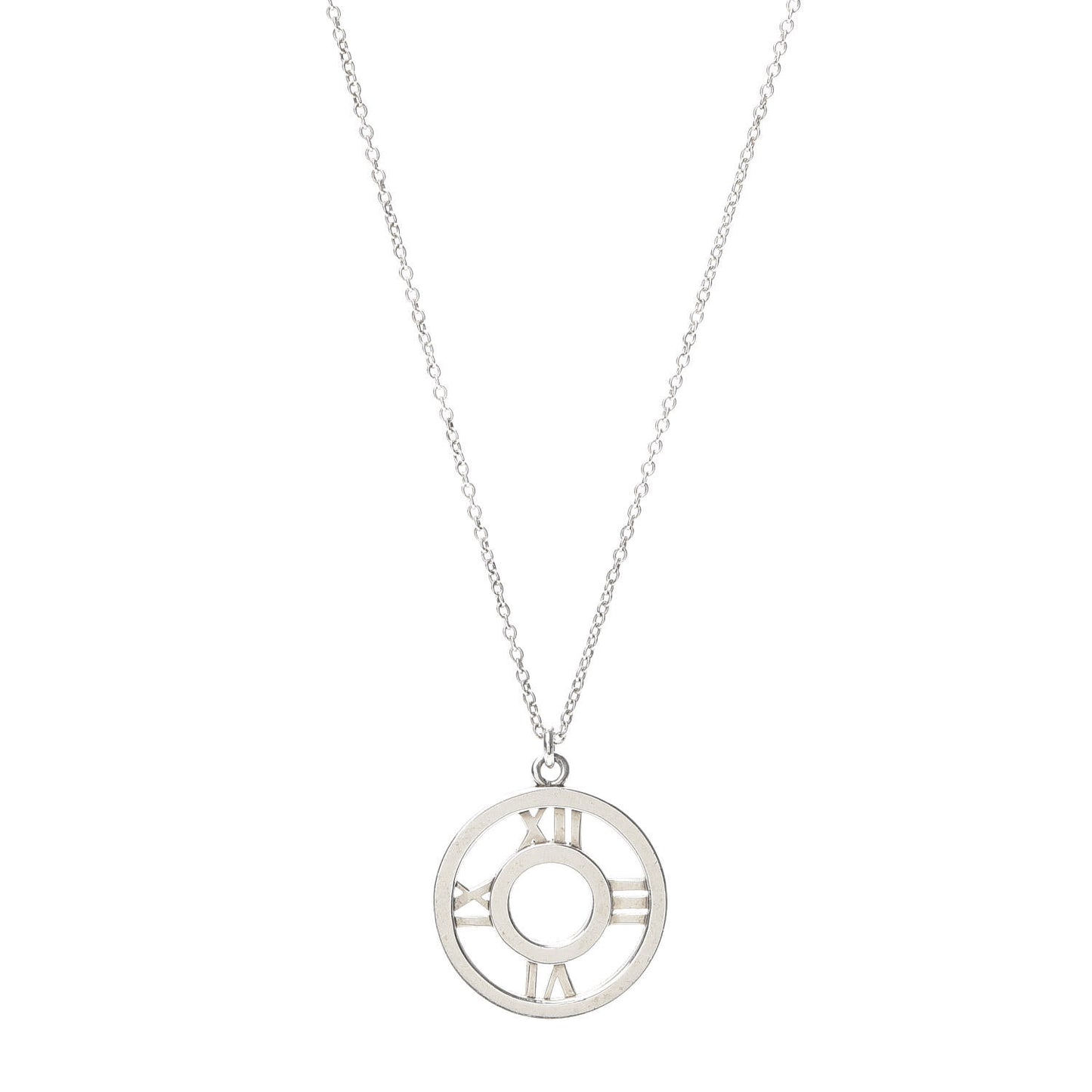 Sterling Silver Medium Atlas Open Pendant Necklace
