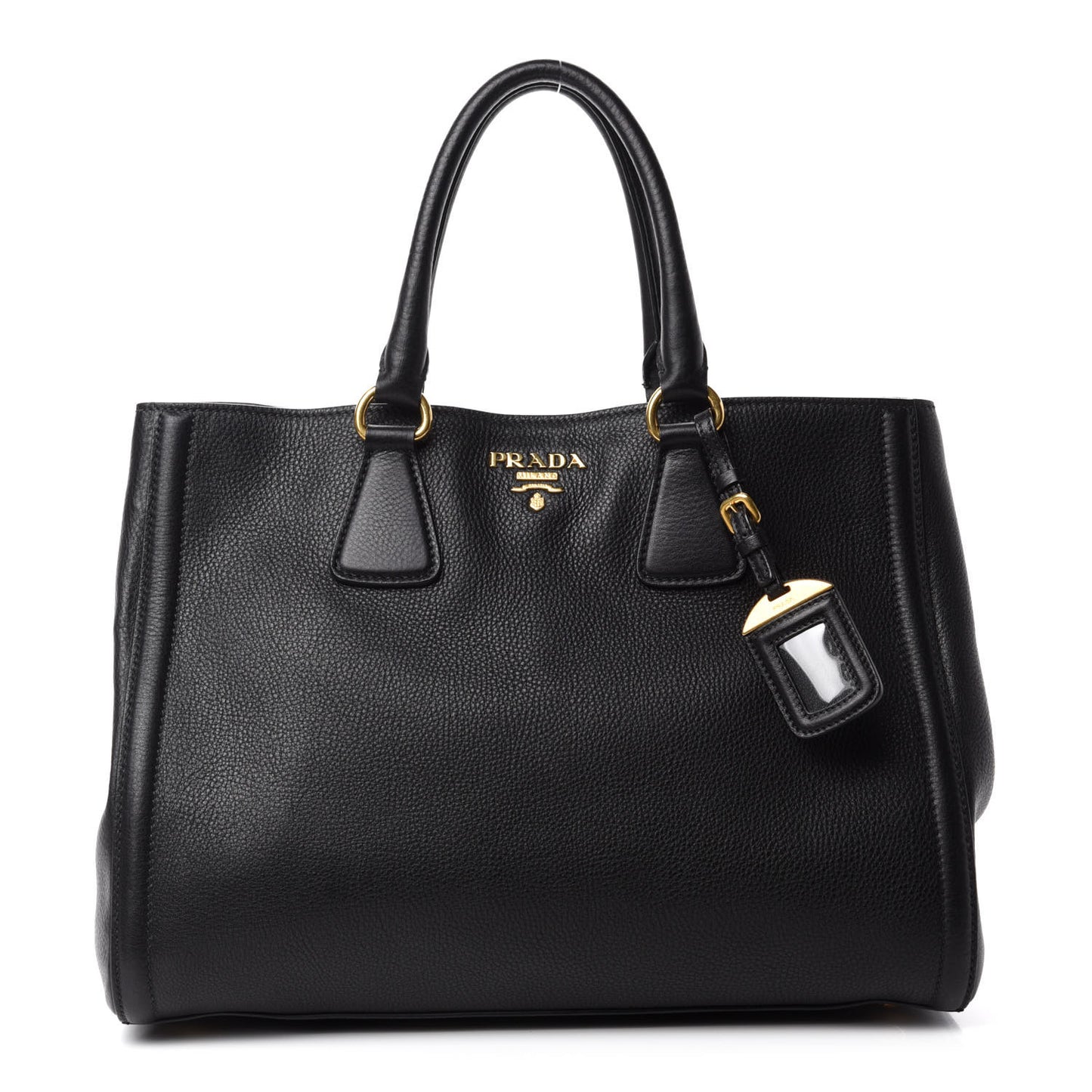 Vitello Daino Large Tote Black