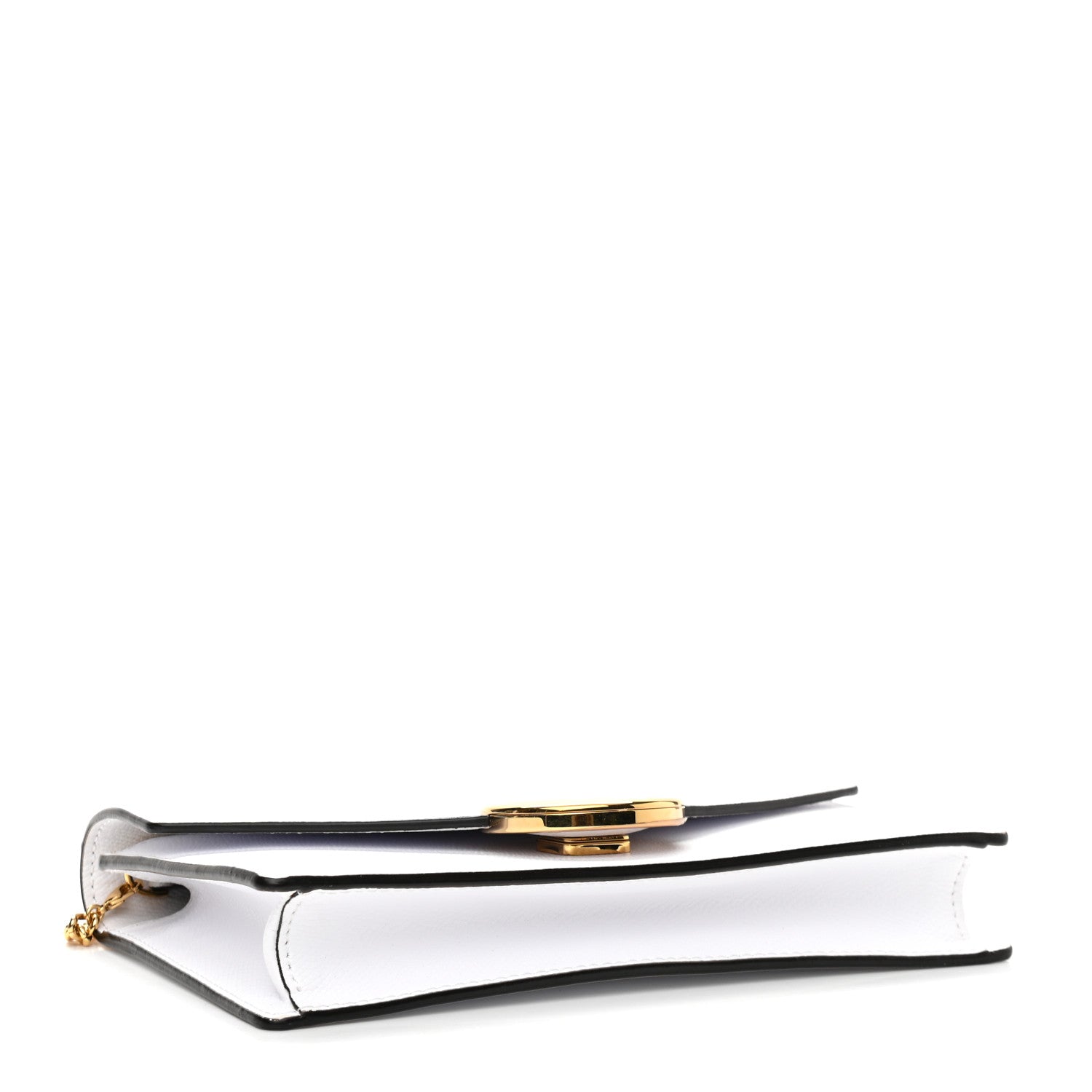 Fendi Vitello Cruise F is Fendi Medium Envelope Wallet on Chain Optical White 4 of 12