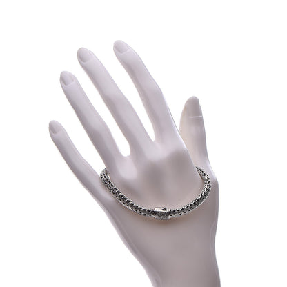 John Hardy Sterling Silver Pave Diamond Classic Chain Clasp Bracelet M 2 of 5