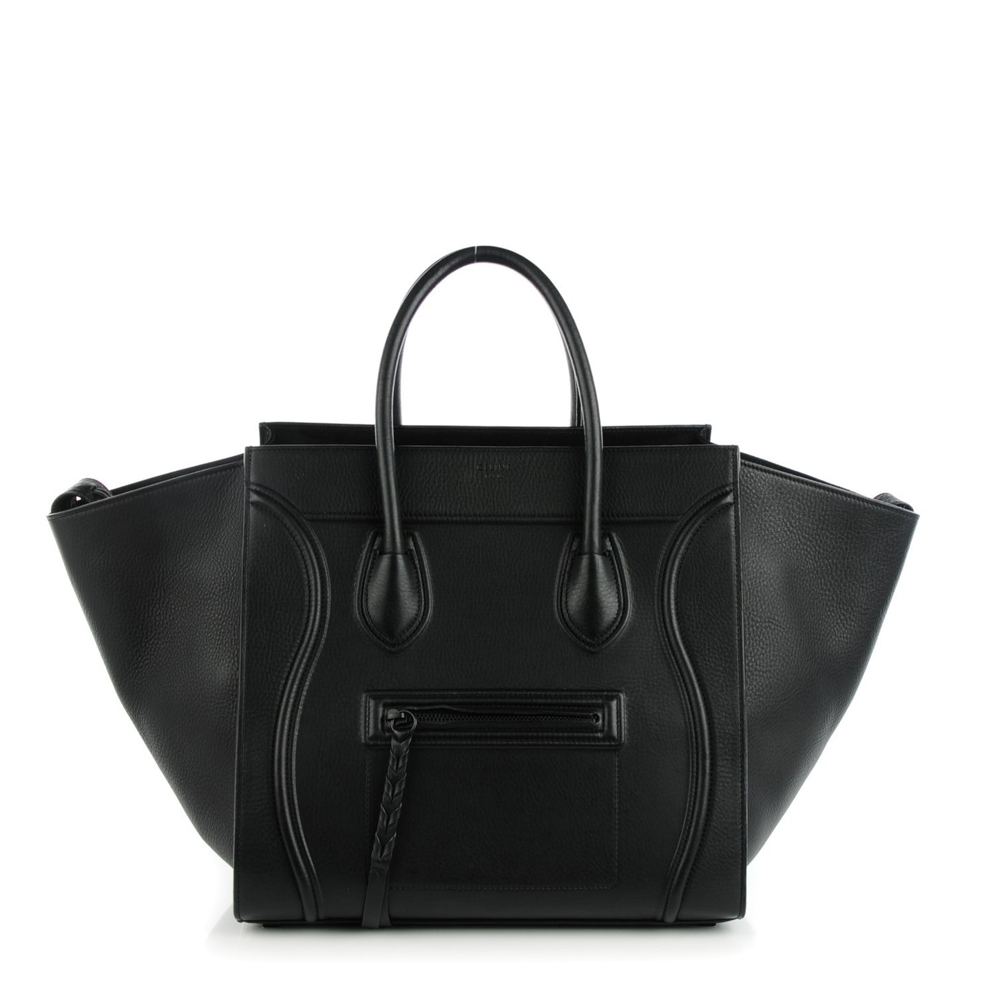 Supple Calfskin Medium Phantom Luggage Black