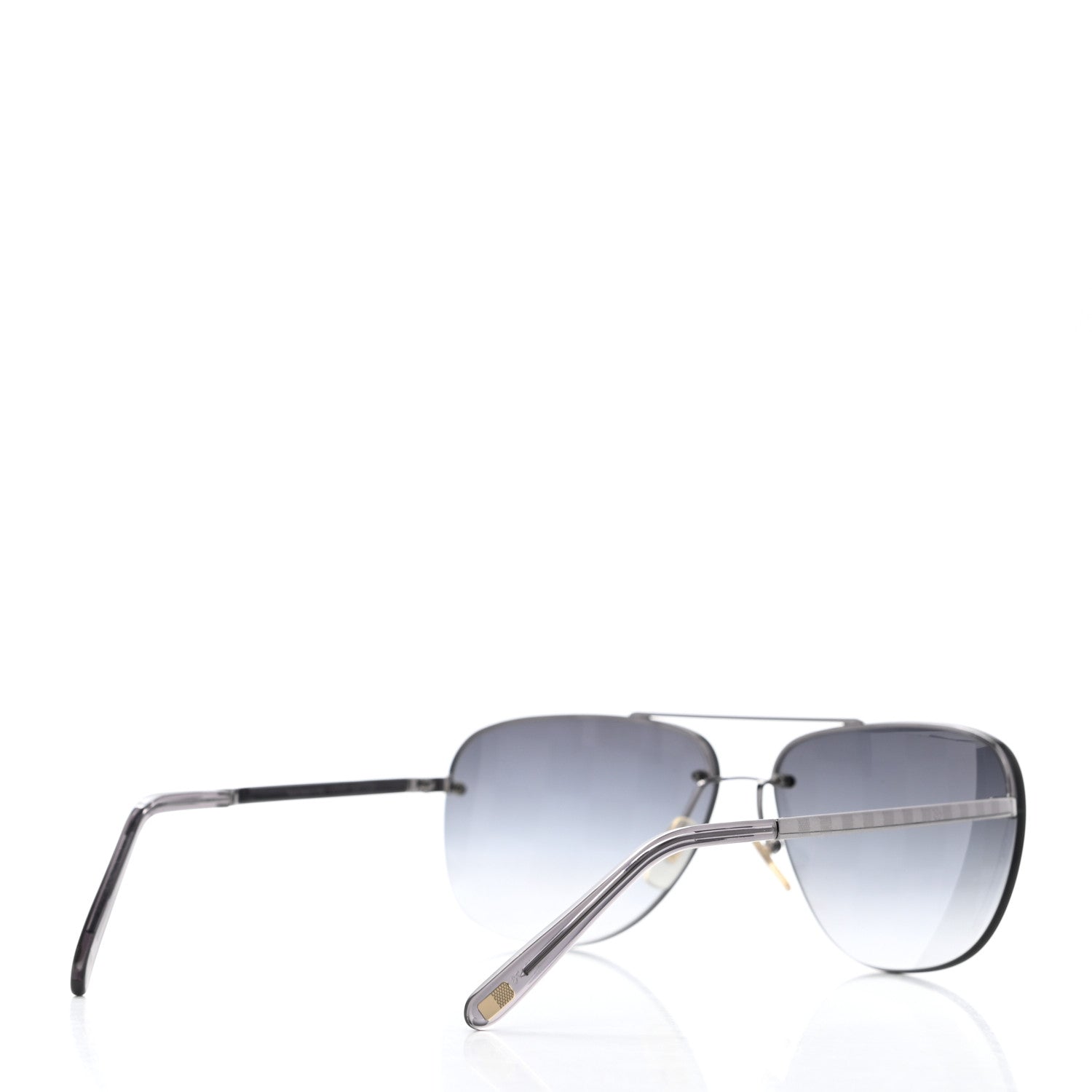 Louis Vuitton Damier Socoa Aviator Sunglasses Z0216U Silver 5 of 8