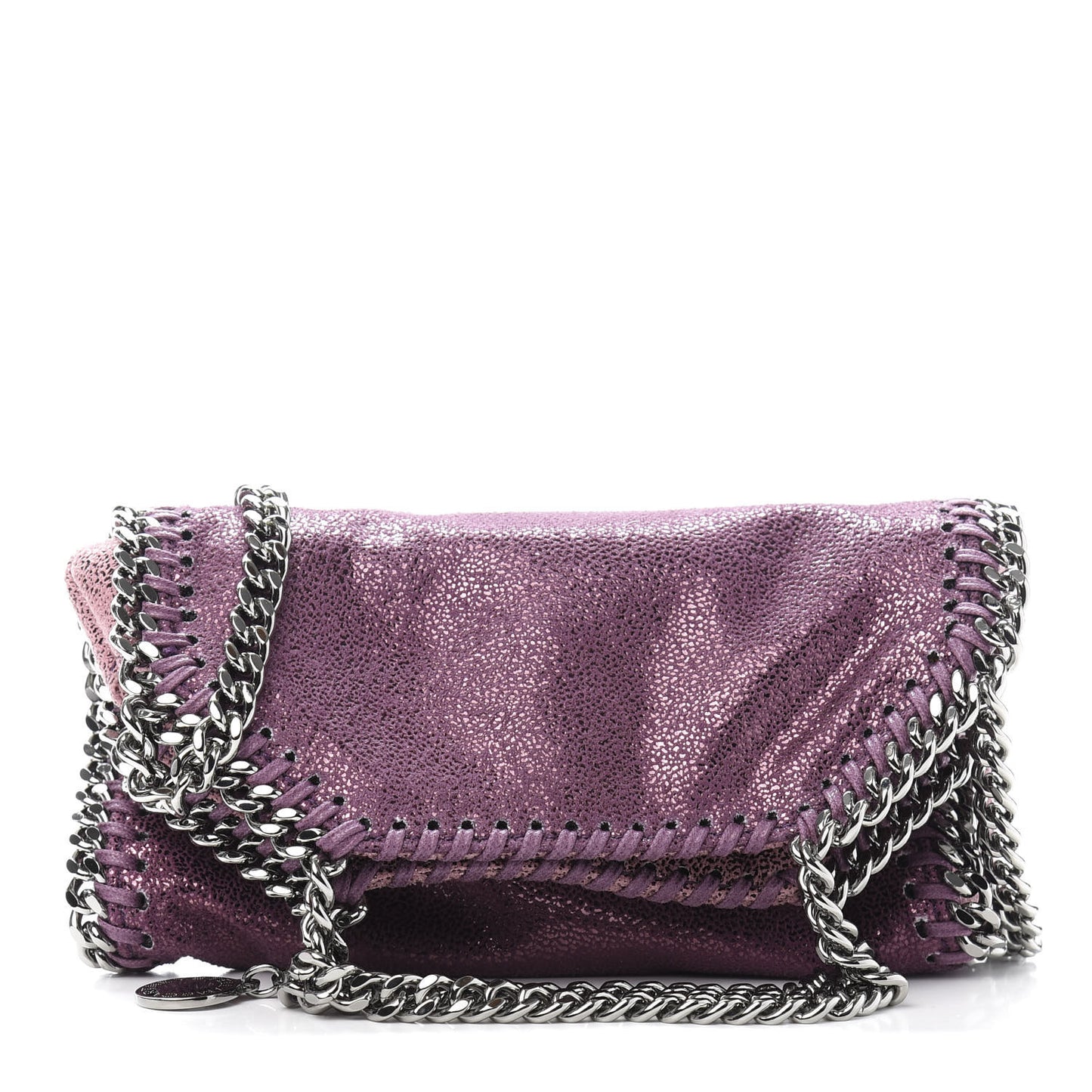 Metallic Shaggy Deer Degrade Tiny Falabella Tote Purple