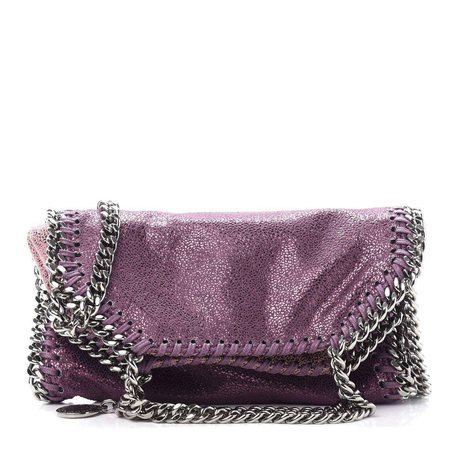 Stella McCartney Metallic Shaggy Deer Degrade Tiny Falabella Tote Purple 1 of 10