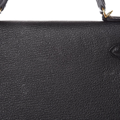 Hermes Chevre Chandra Mini Kelly Sellier 20 Black 28 of 37