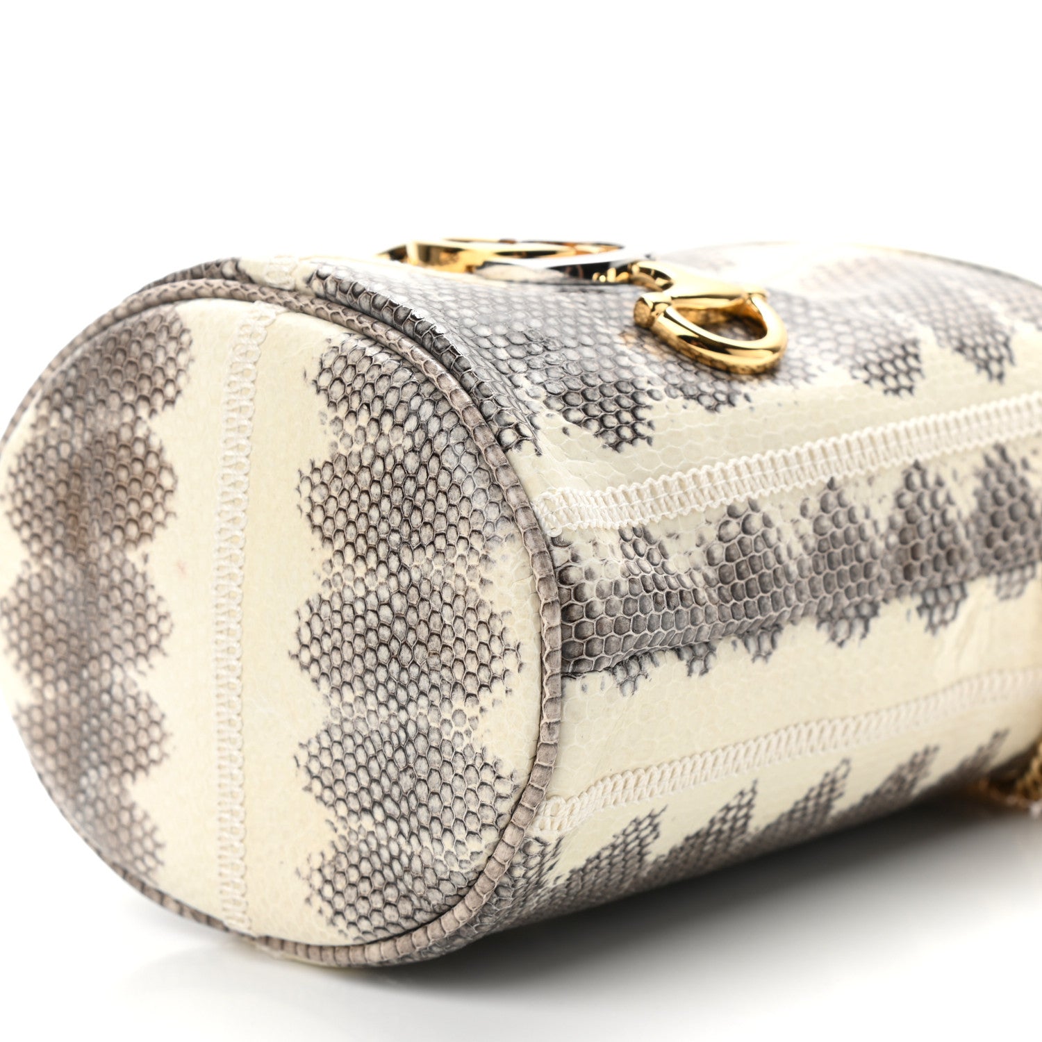 Gucci Snakeskin Mini Zumi Bucket Bag Grey 7 of 9