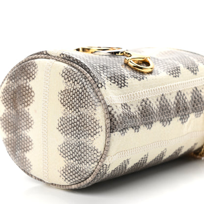 Gucci Snakeskin Mini Zumi Bucket Bag Grey 7 of 9