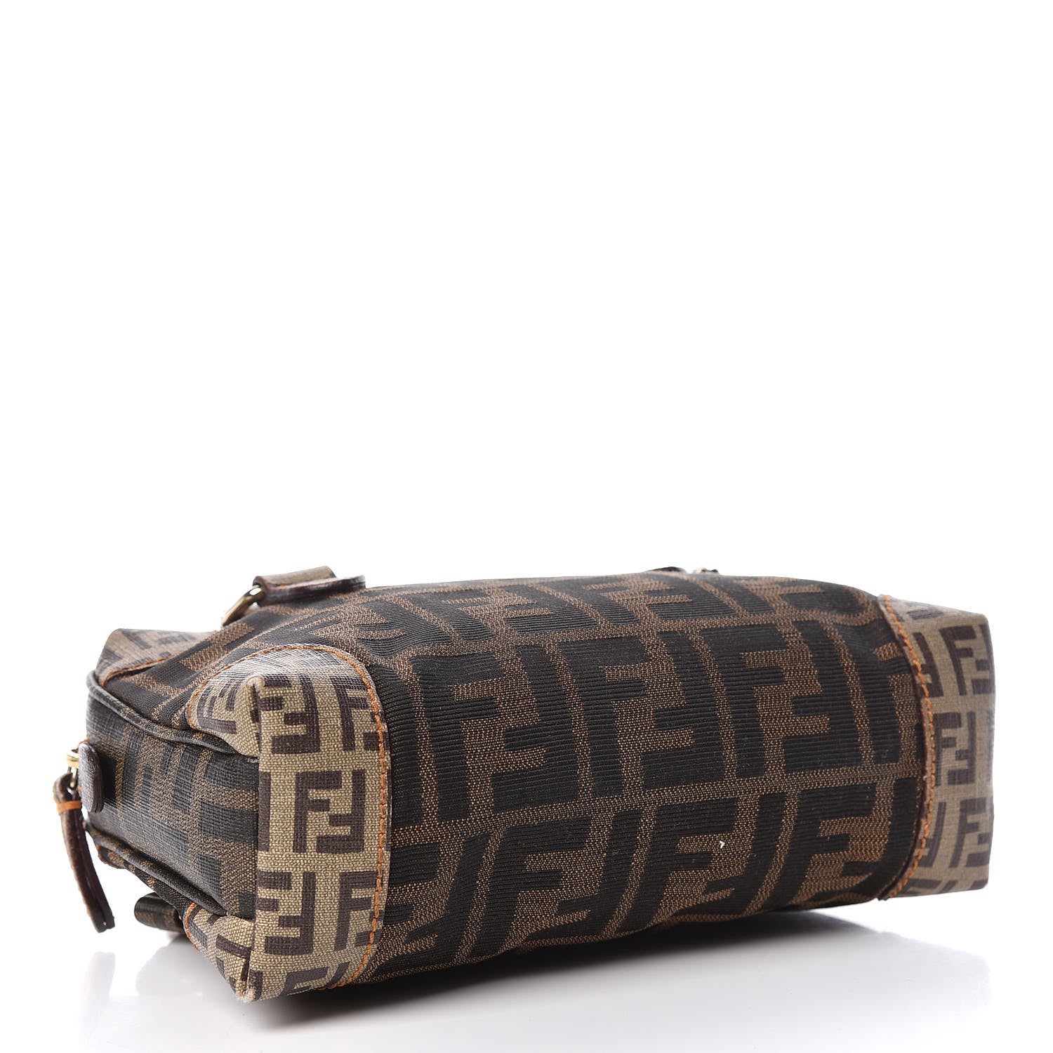 Fendi Zucca Zucchino Mixed Media Boston Tobacco 4 of 13