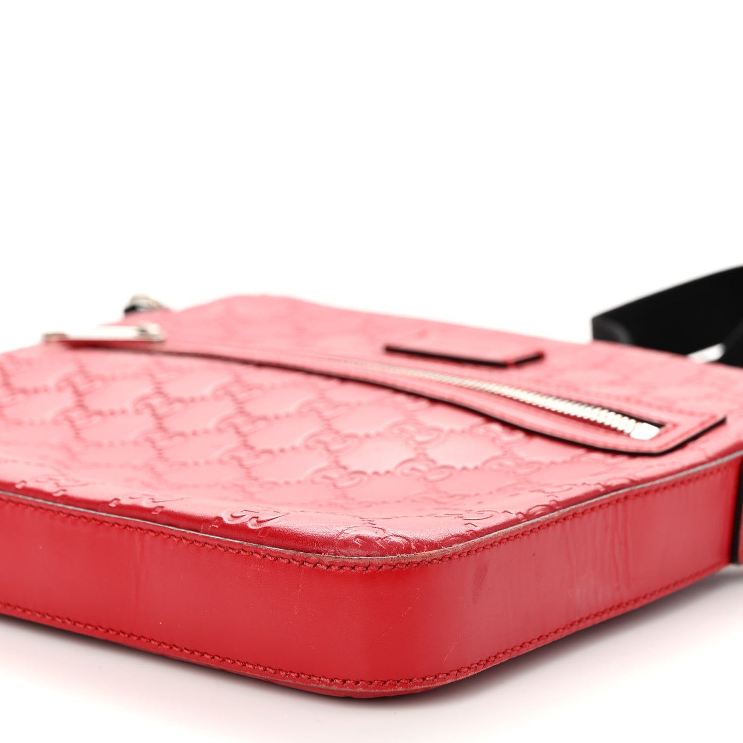 Guccissima Signature Small Messenger Bag Hibiscus Red