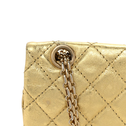 Chanel Metallic Aged Calfskin Quilted 2.55 Reissue 225 Flap Gold 22 of 23
