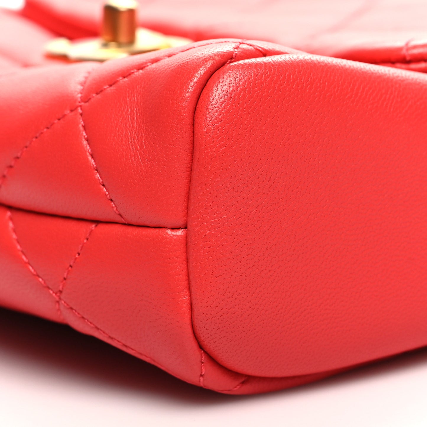 Lambskin Quilted Side-Packs Red