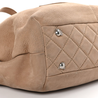 Chanel Suede Large Trianon Tote Beige 9 of 10