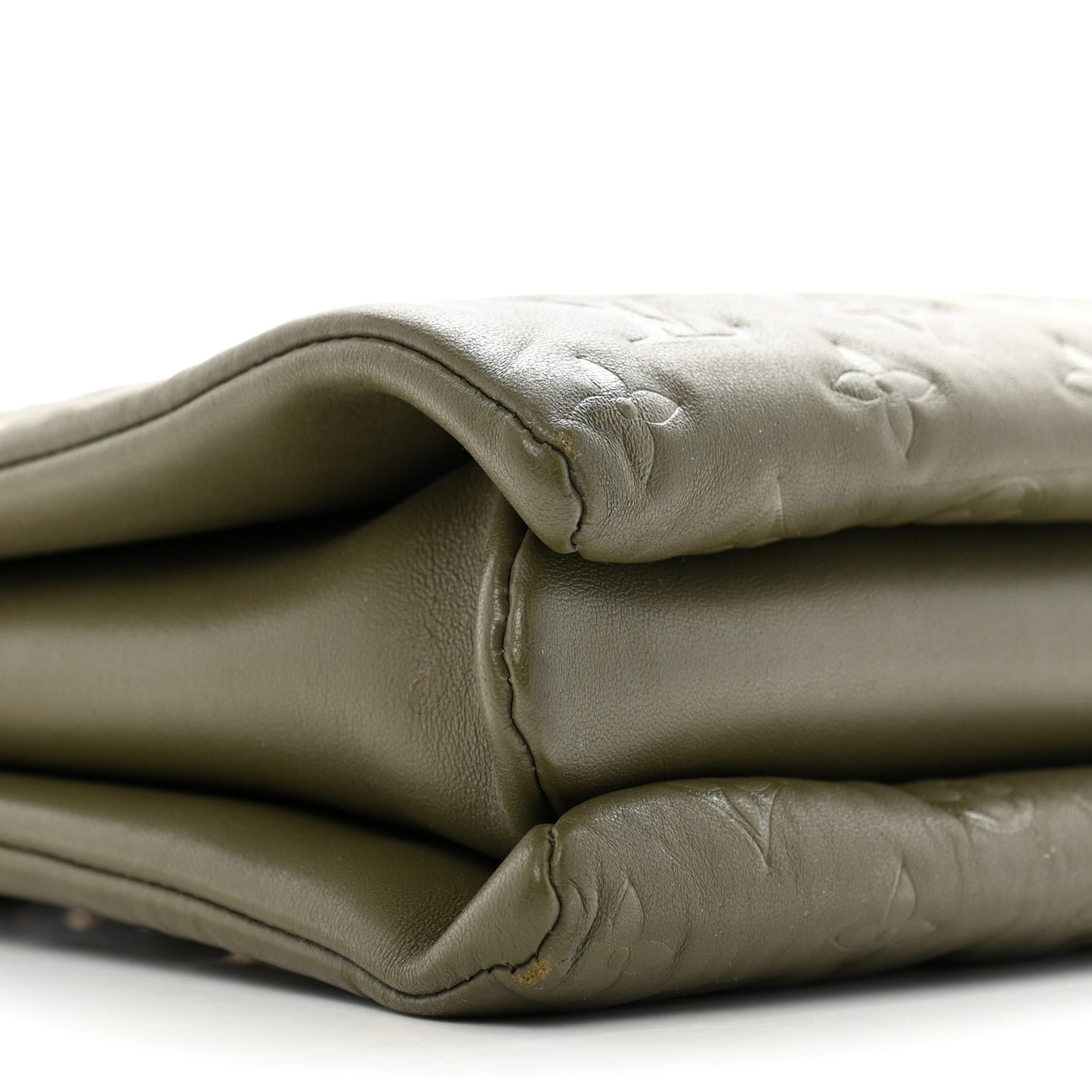 Lambskin Embossed Monogram Coussin MM Khaki