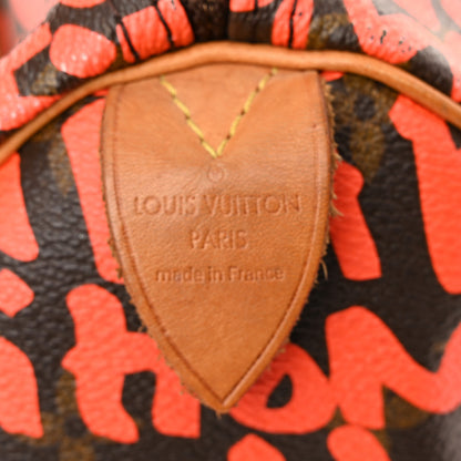 Louis Vuitton Monogram Graffiti Speedy 30 Orange 6 of 12