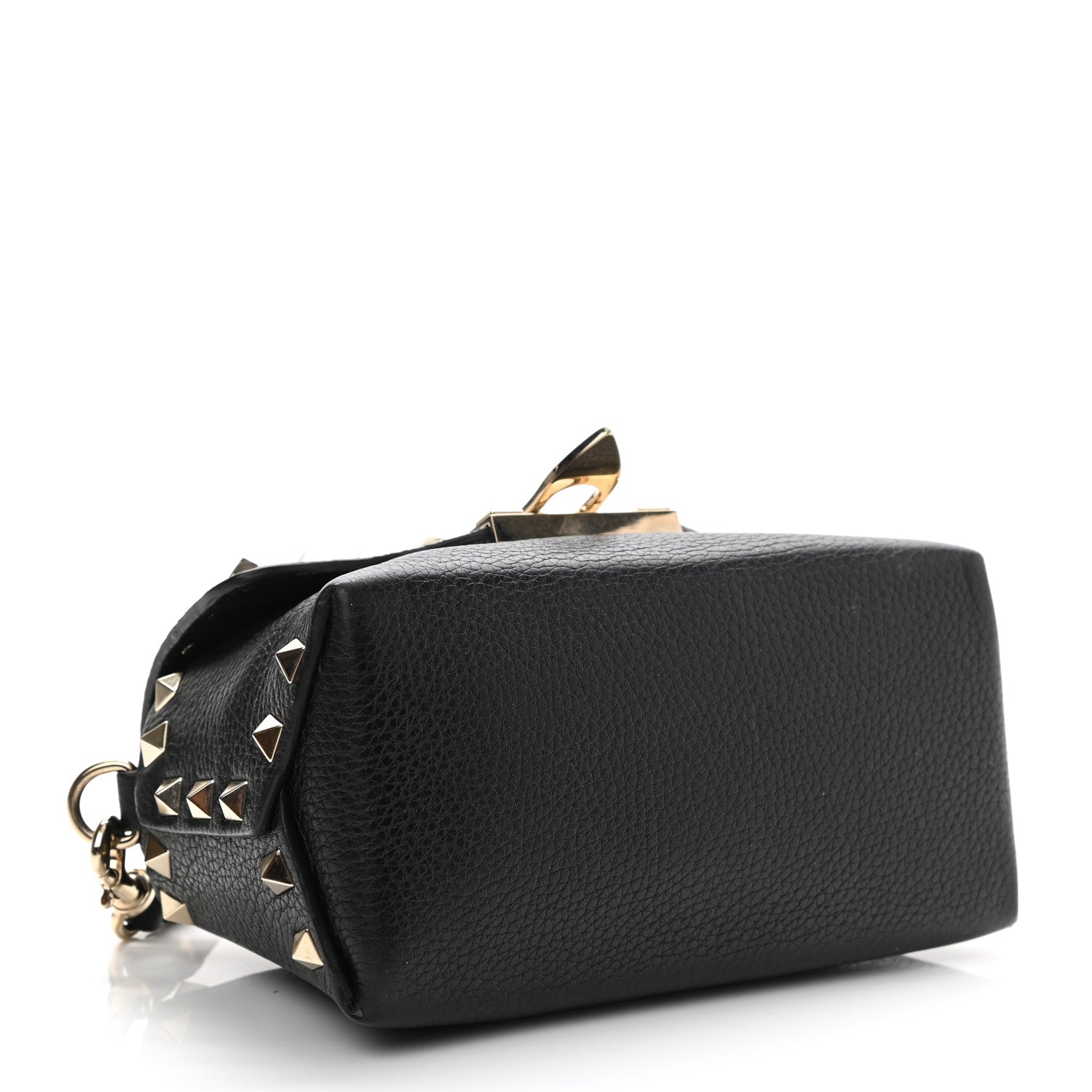 Valentino Garavani Pebbled Calfskin Mini Rockstud Crossbody Bag Black 4 of 11