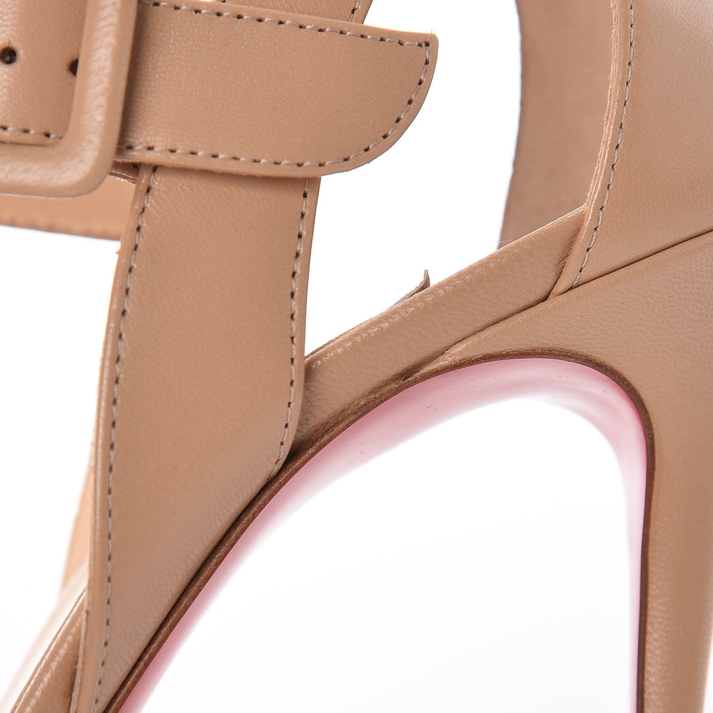 Calfskin PVC Multimiss 100 Ankle Strap Pumps 39 Nude