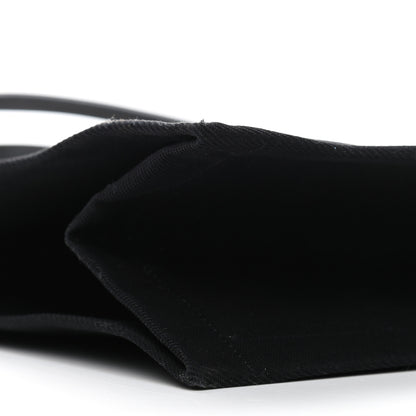 Saint Laurent Linen Calfskin Rive Gauche Tote Black 9 of 10