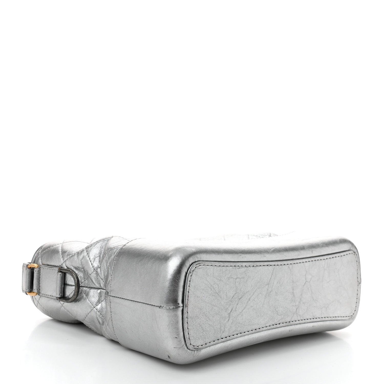 Chanel Metallic Aged Calfskin Quilted Medium Gabrielle Silver 4 of 12
