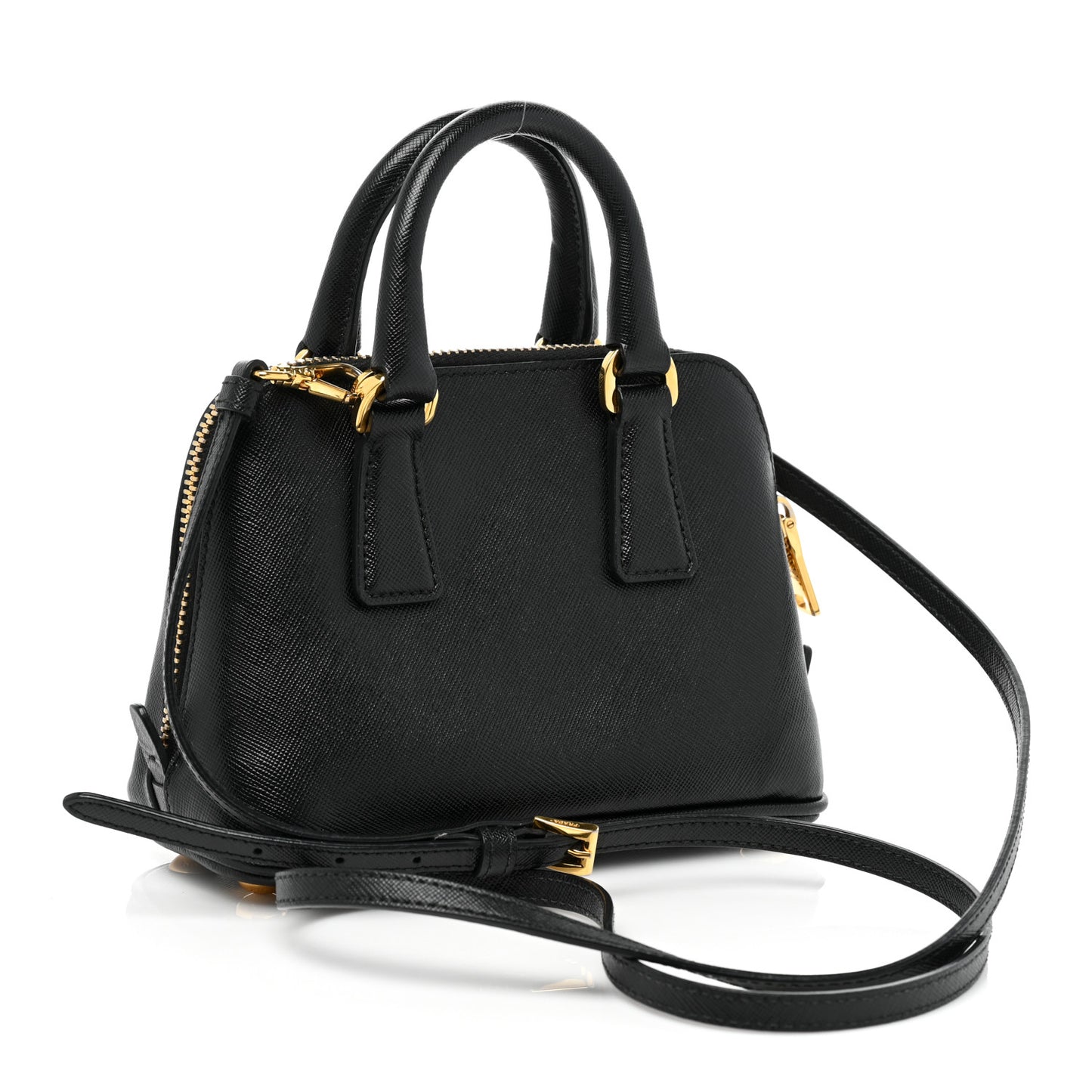 Saffiano Lux Mini Promenade Tote Black