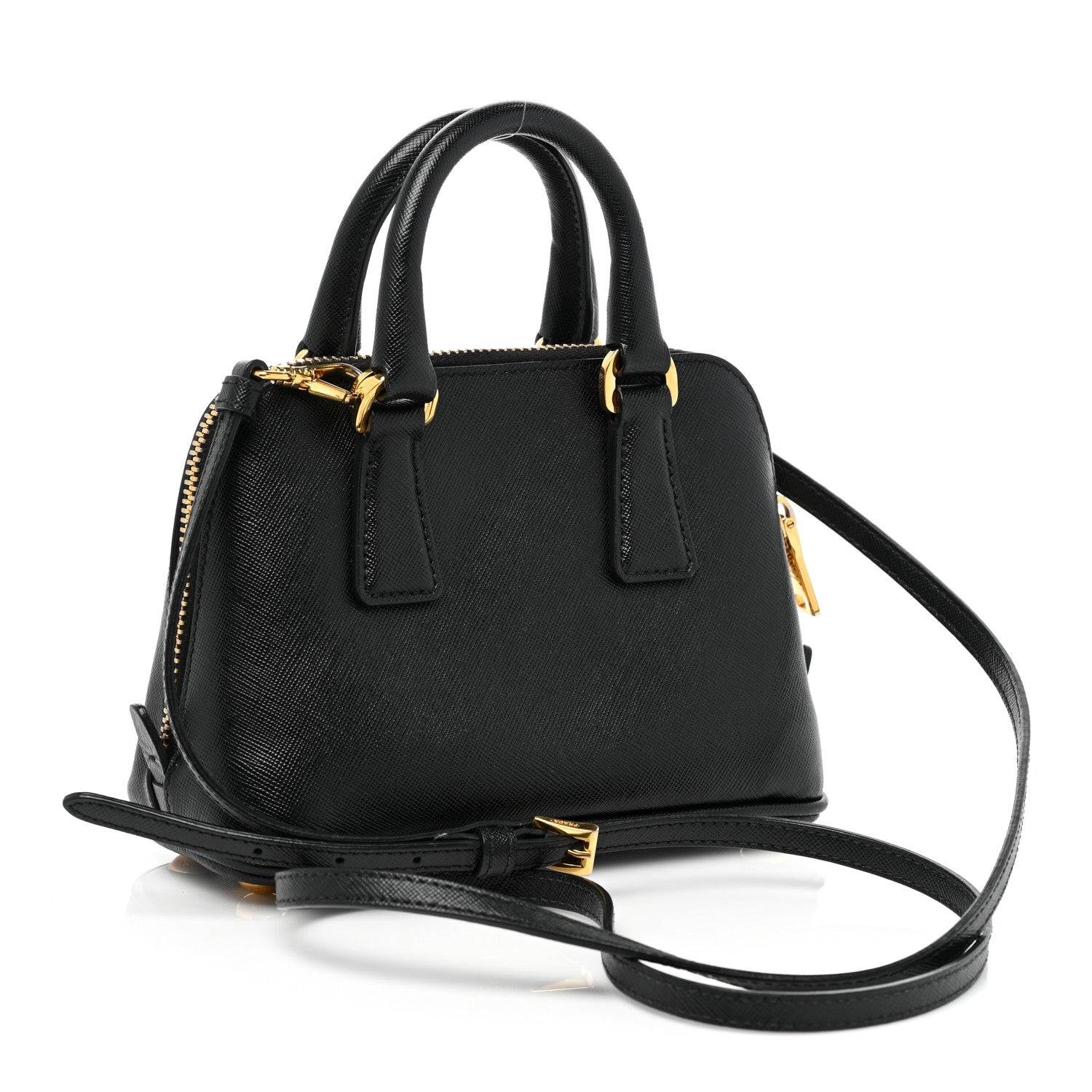 Prada Saffiano Lux Mini Promenade Tote Black 3 of 8