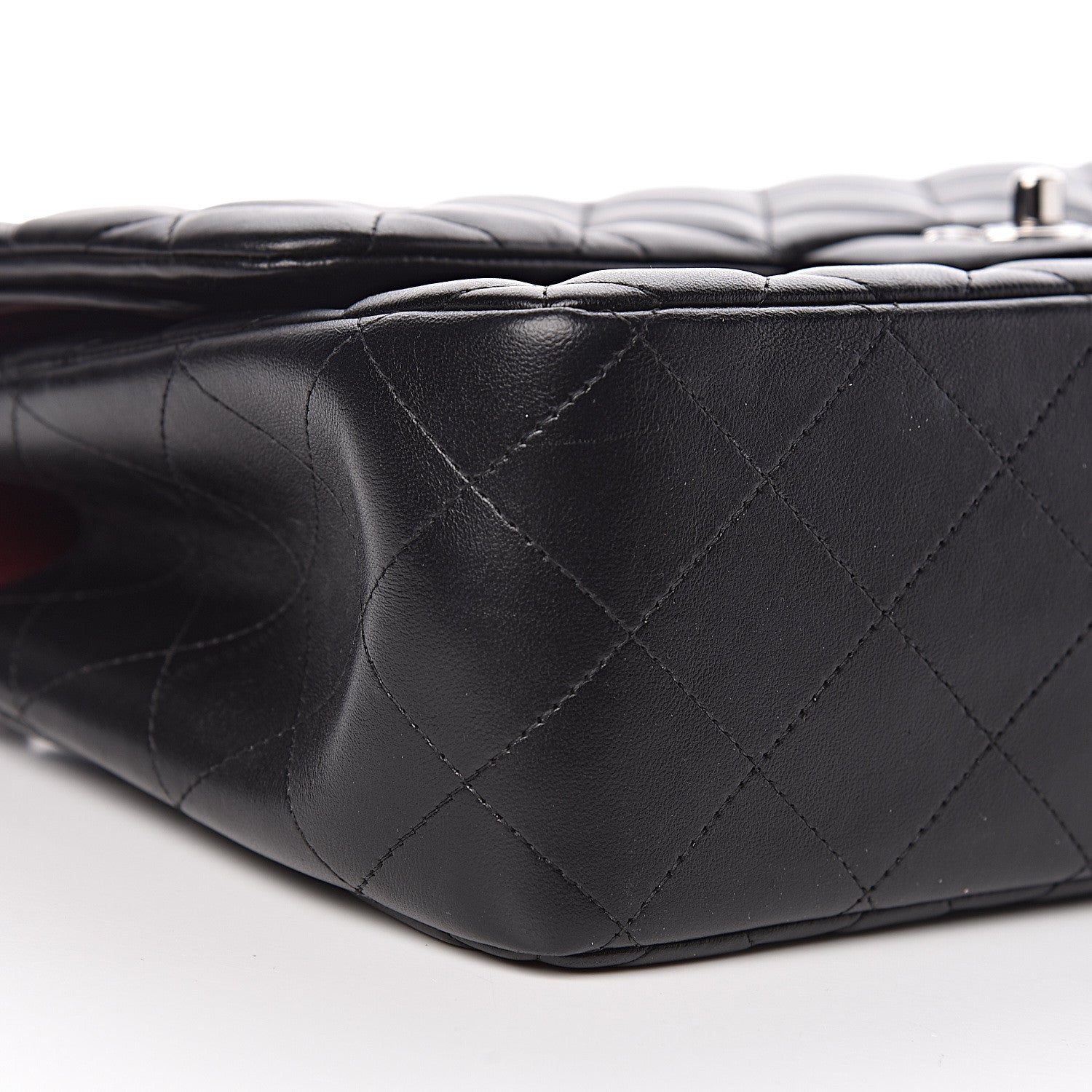 Chanel Lambskin Quilted Jumbo Double Flap Black 19 of 21