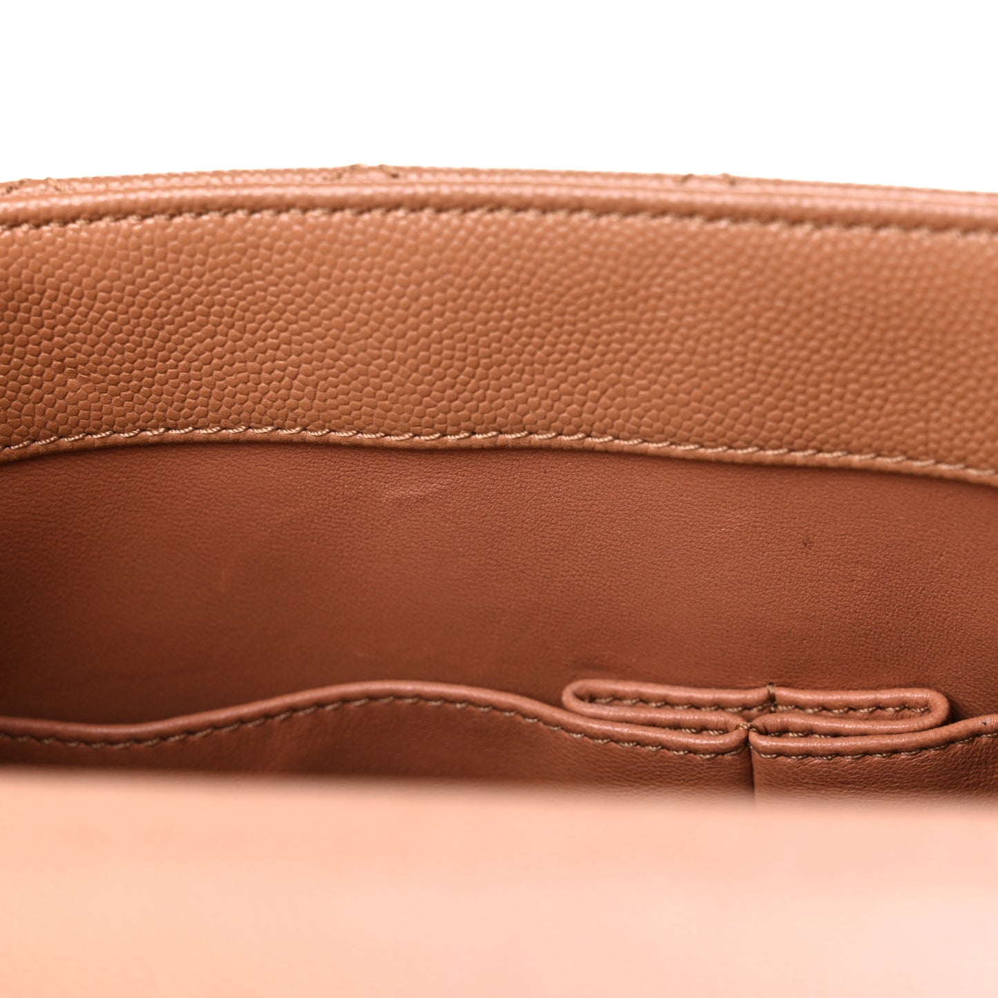 Caviar Quilted Small Coco Handle Flap Brown