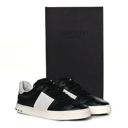 Valentino Garavani Calfskin Mens Rockstud Flycrew Sneakers 41 Black White 10 of 10