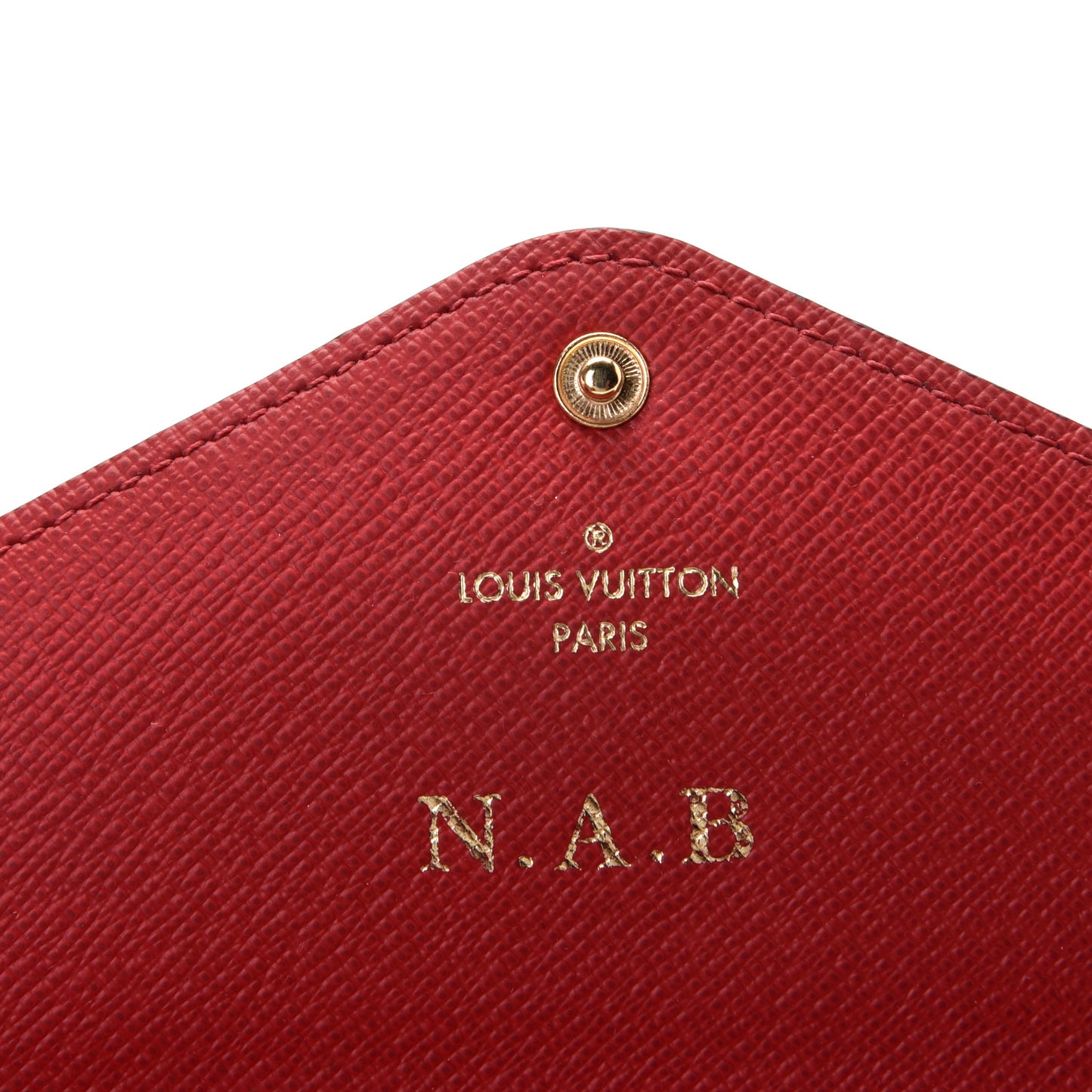 Damier Ebene Josephine Wallet Red