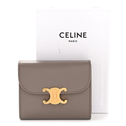 Celine Shiny Calfskin Small Triomphe Wallet Pebble 11 of 11