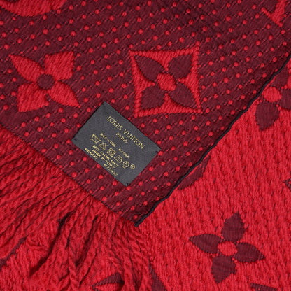 Louis Vuitton Wool Silk Logomania Scarf Rubis 3 of 3
