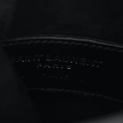Saint Laurent Suede Fringe Toy Monogram Anita Crossbody Bag Black 6 of 10